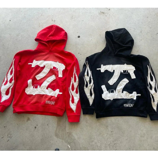 Bluza Unisex Hoodie Y2K Gun